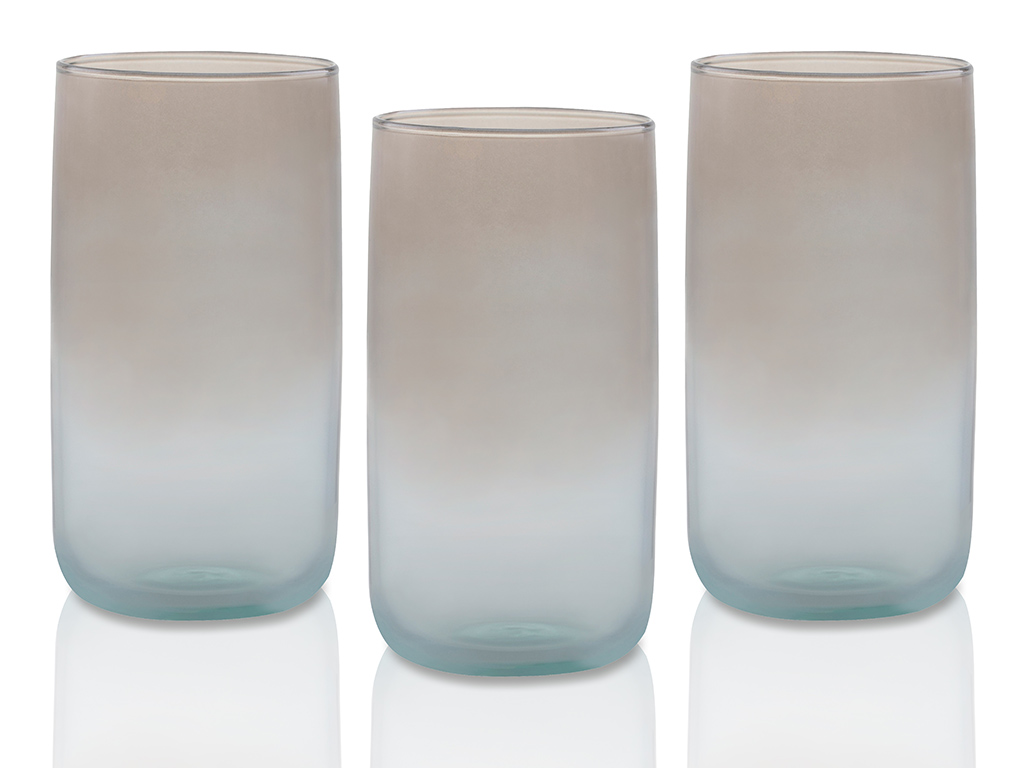 Degetto Glass 3 Set JUICE GLASS 365 Ml Green-Brown