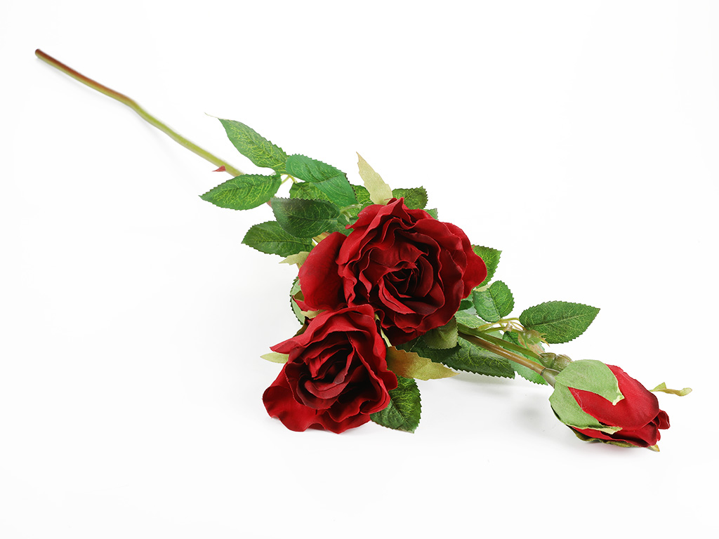 Rose Artificial Flower 74 Cm Maroon