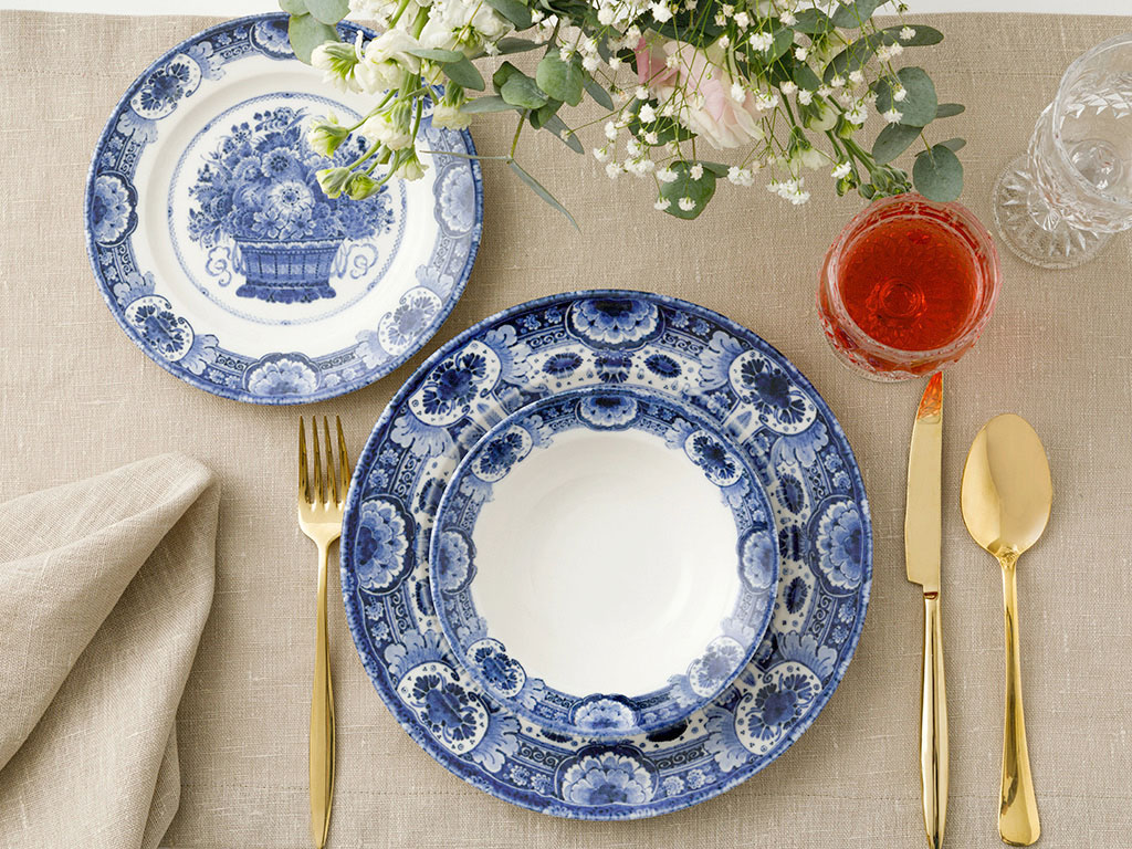 Elegance Porcelain 12 Pieces DINNER SET Blue