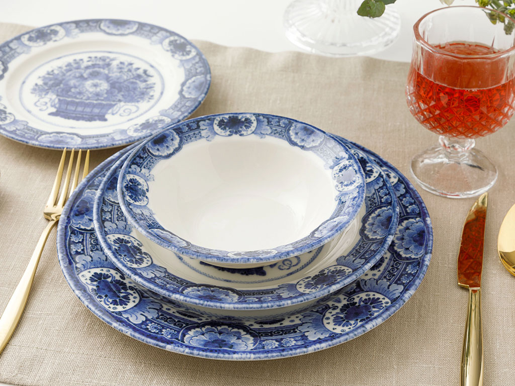 Elegance Porcelain 24 Pcs DINNER SET Blue