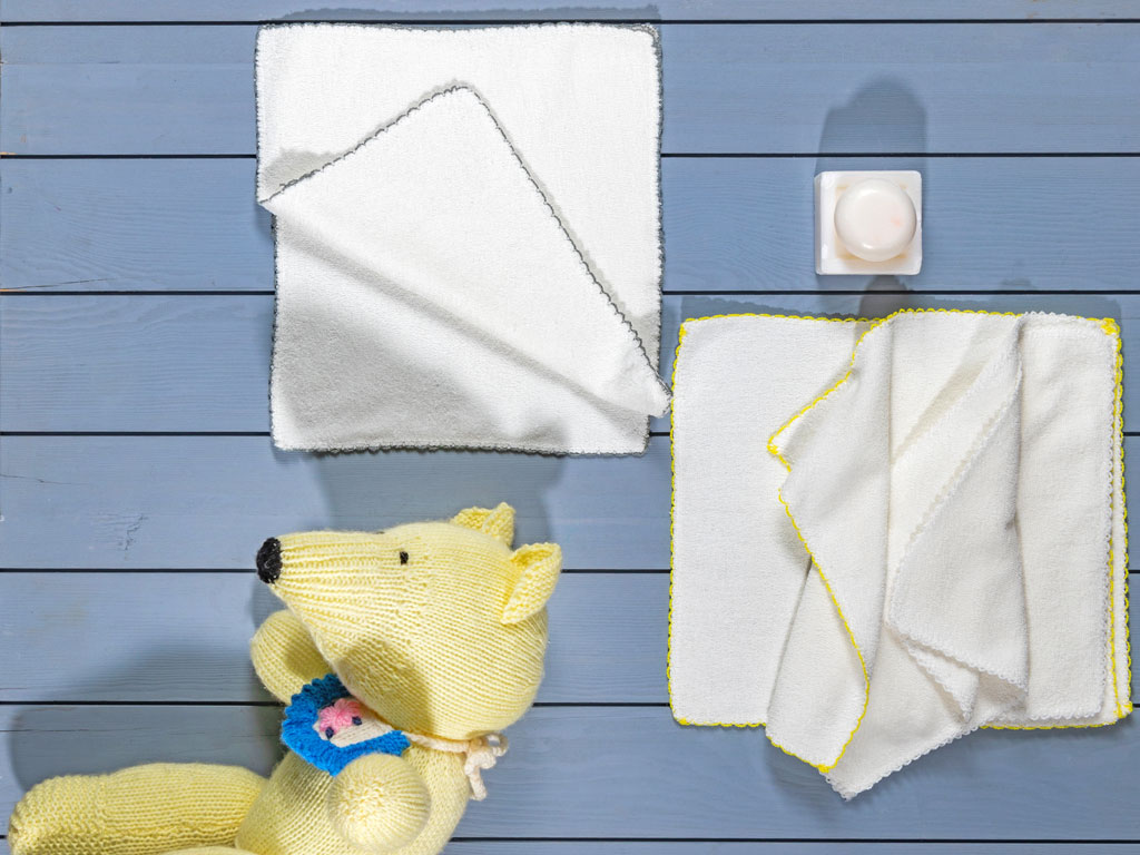 Towel Baby Sweat Towel, Cream, 28x28 Cm