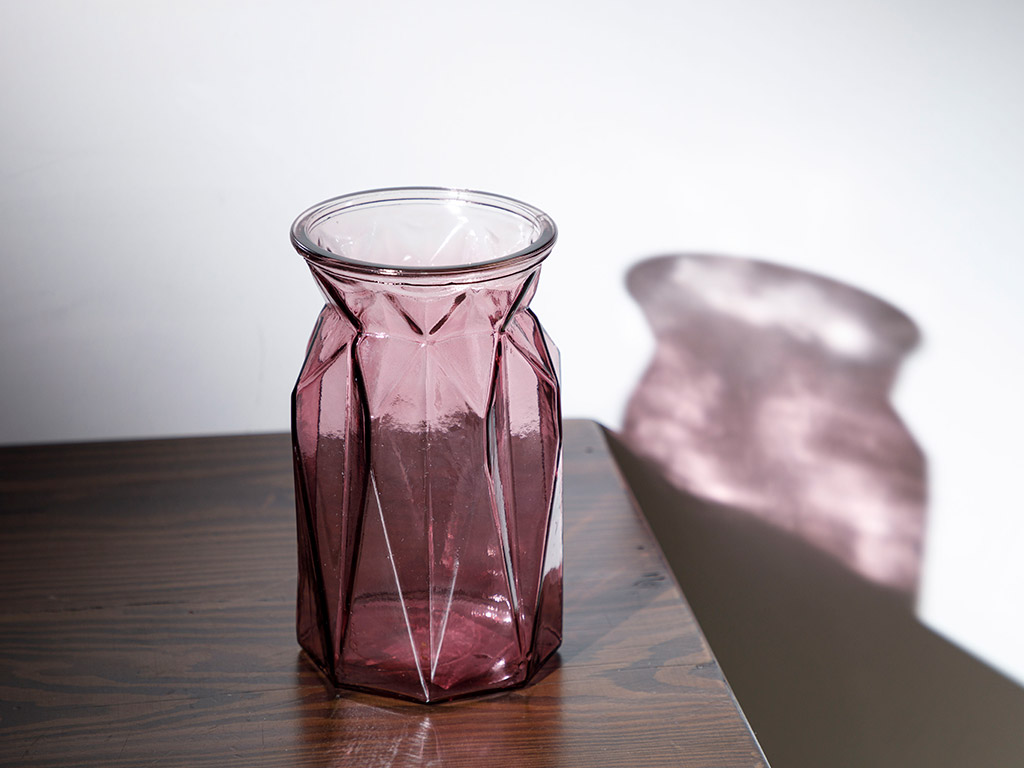 Alvin Glass Vase 10,3x10,5x18 Cm Pink