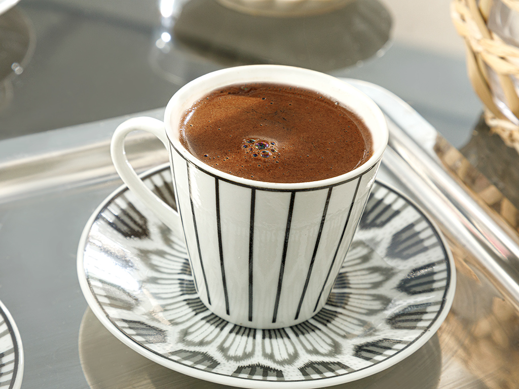 Adelmo Porcelain 6 Set Coffee Cup Set 80 Ml Black