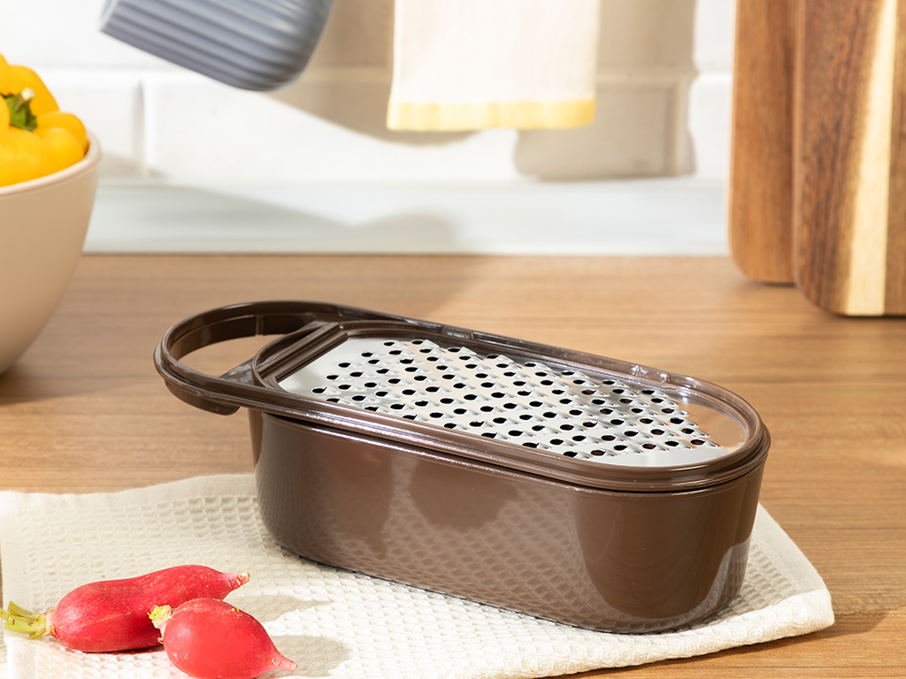 Lily Plastic Grater 23 Cm Brown,