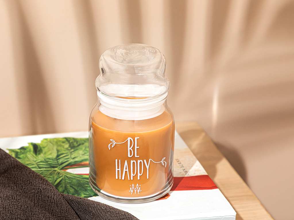 BE HAPPY SCENTED CANDLE Salmon