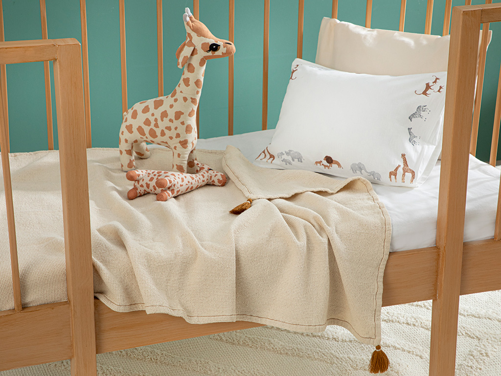 Natural Cottony BABY SUMMER BLANKET 80x120 Cm Natural