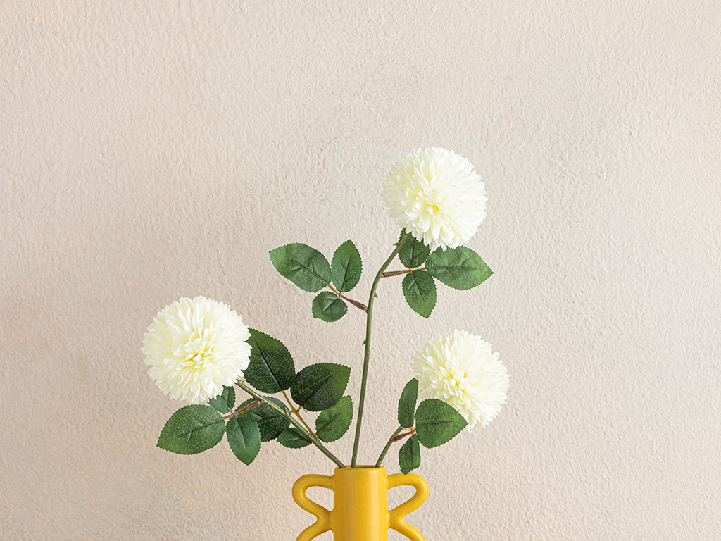 Branch Chrysanthemum Plastic Artificial Flower - One Pc 66 Cm