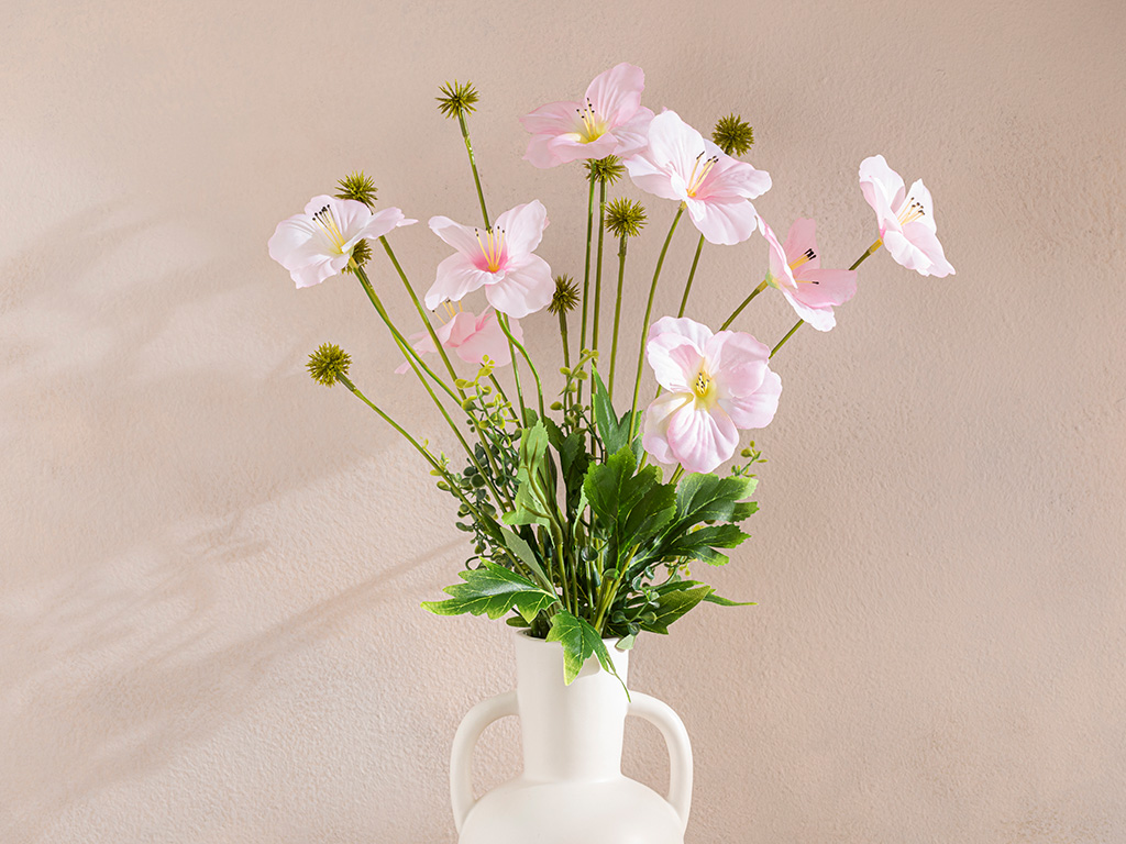 Narcissus Plastic Artificial Flower - One Pc 60 Cm Pink