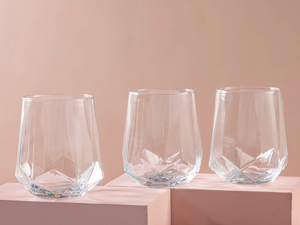 Roma Glass 3 Set Juice Glass 400 Ml Transparent