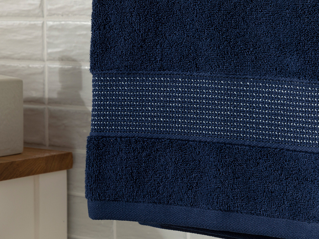 Deluxe Cottony Low Twist Face Towel 50x90 Cm Dark Blue