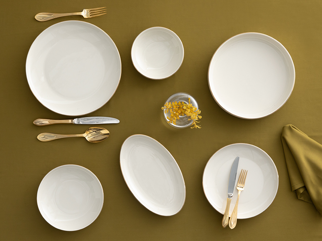 Torino Porcelain Dinner Set 27 Pcs For 6 People Gold