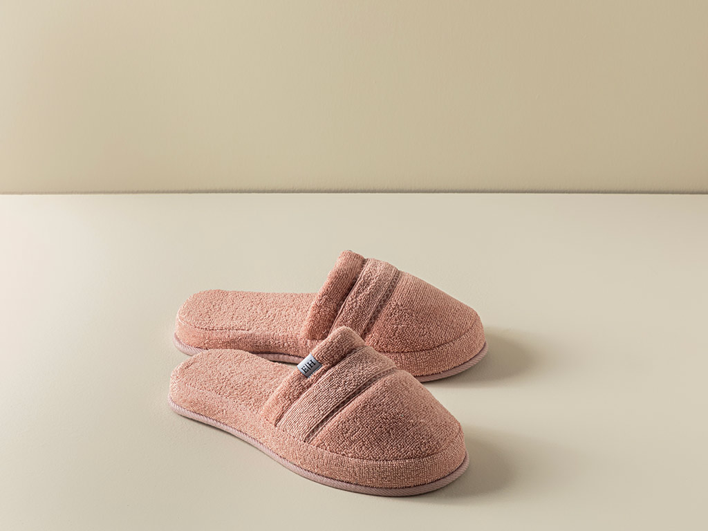 Soft Cotton Spa Slippers 40-44 Light Pink,