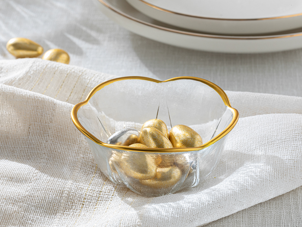 Golden Glass Appetizers 9 Cm Gold