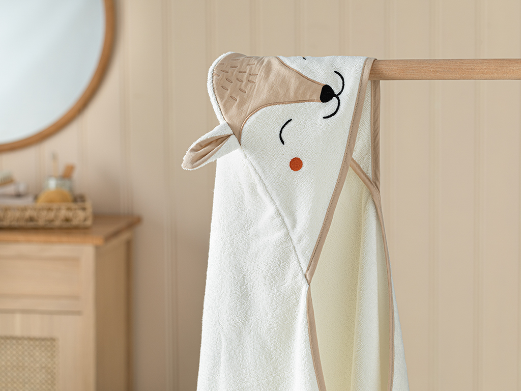 Fox Cotton Baby Towel 75x75 Cm Brown