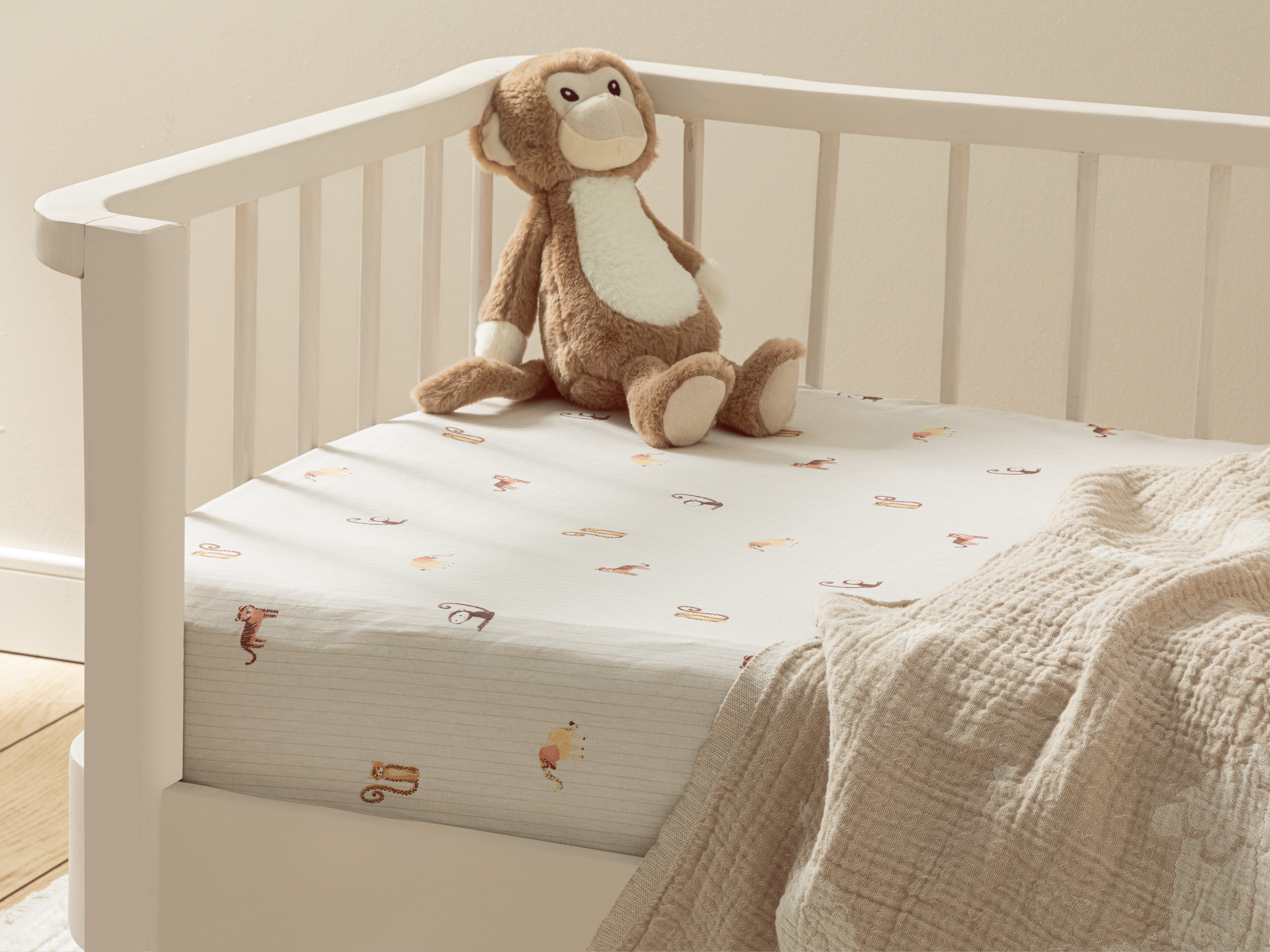 Exotic Baby Fitted Sheet 70x140 Cm Ecru