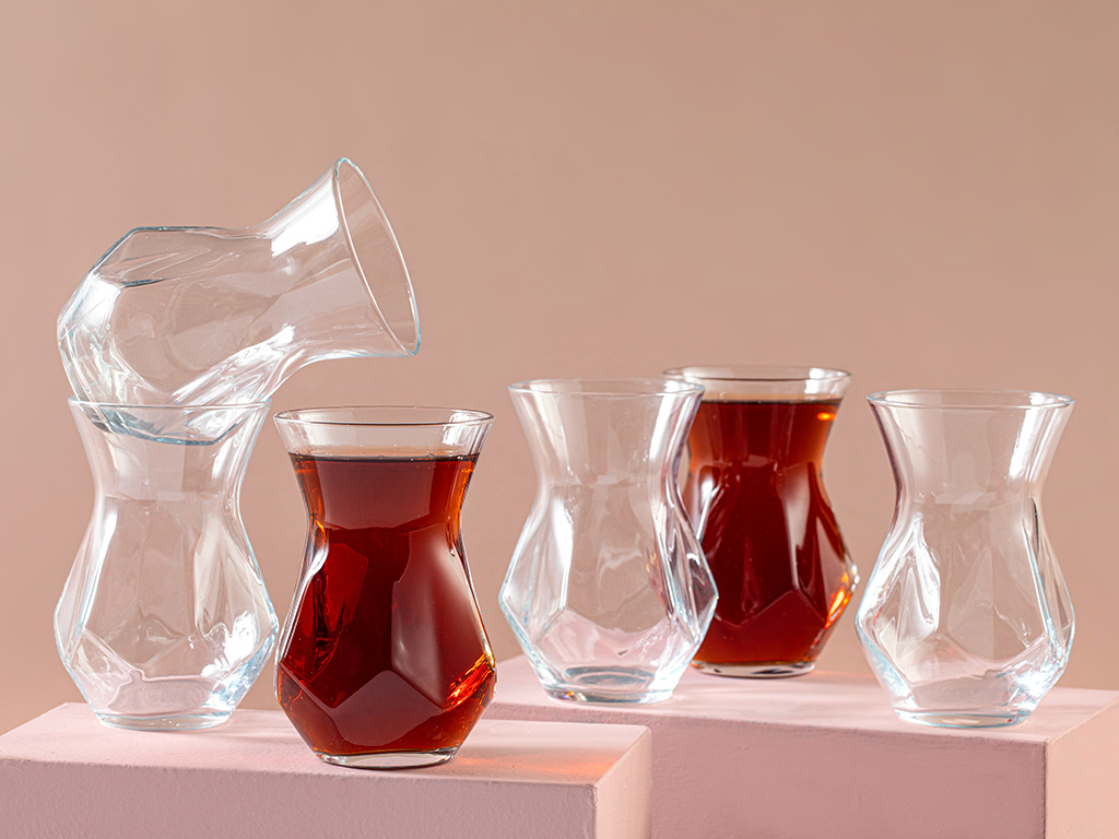 Ritz Glass 6 Pcs Tea Glass 165 Ml Transparent