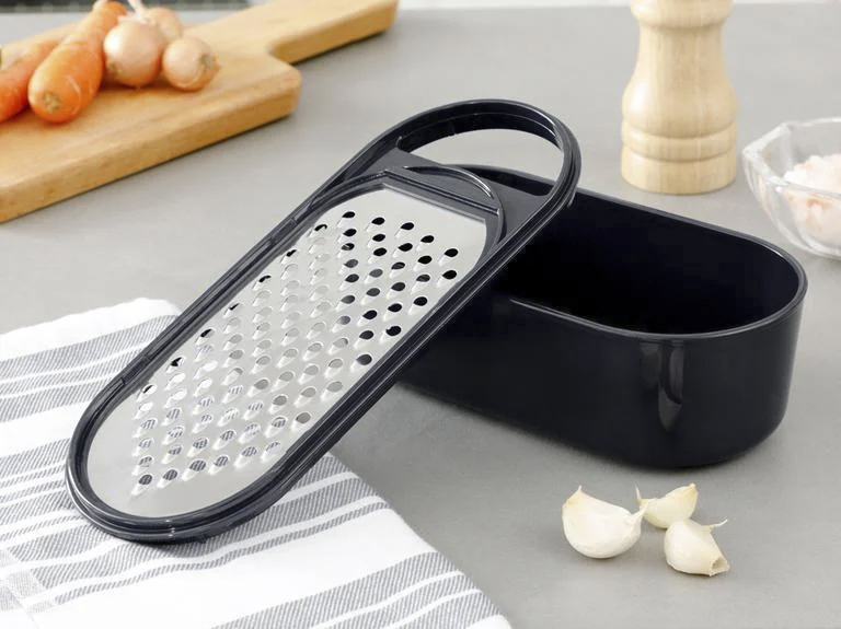 Lily Plastic With Container Grater 23 Cm Anthracite