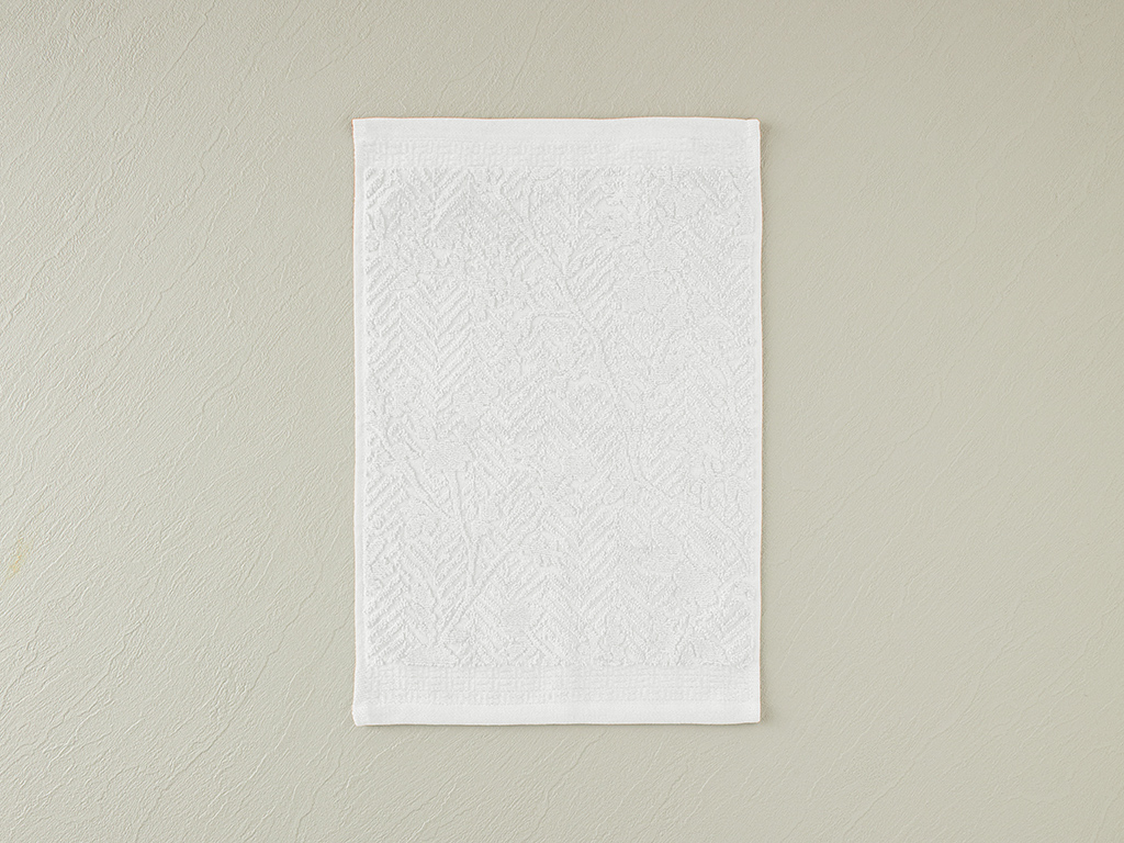 Alyssa Cotton Jacquard Hand Towel 30x45 Cm Ecru