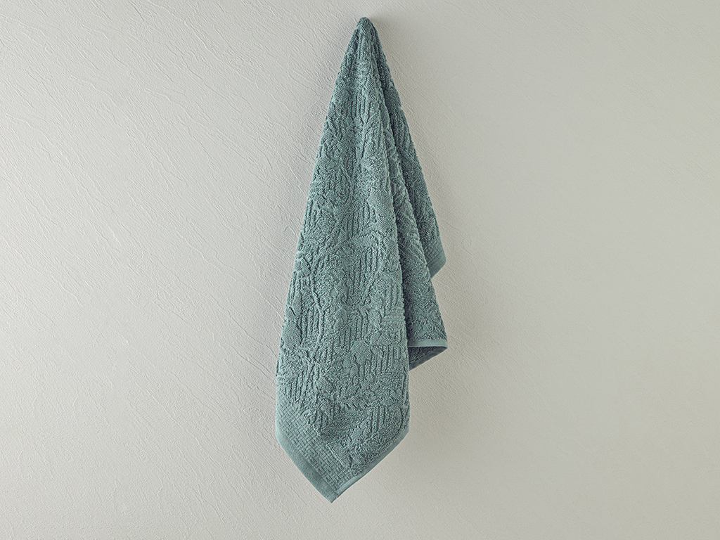 Alyssa Cotton Jacquard Face Towel 50x80 Cm Green