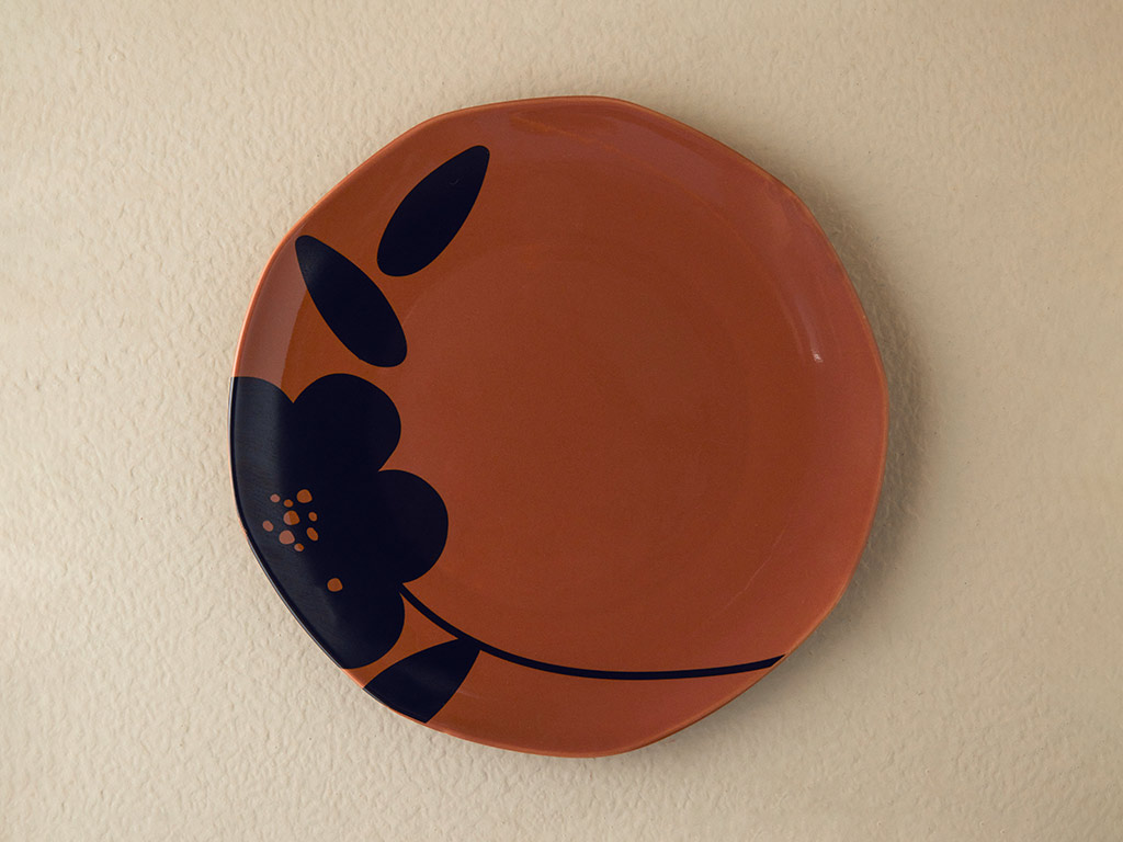 Bohemia Porcelain Serving Plate 27 Cm Terracotta