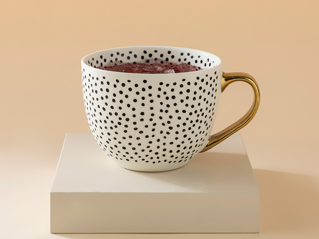 Chic Dots New Bone China Mug 450 Ml Black