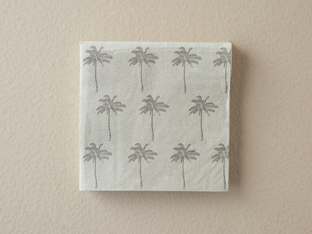 Grand Palms ورق 20 قطعة مناديل سفرة ورقية أ.33 *33 سم بيج