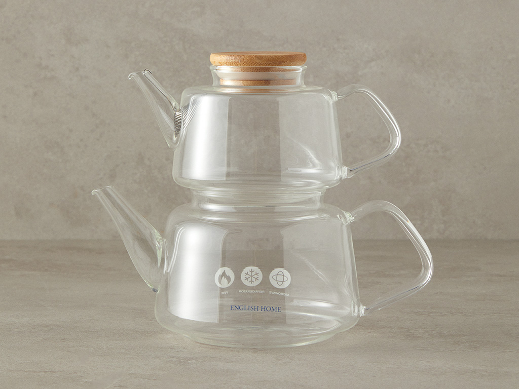Pettine Borosilicate Tea Pot 500 Ml + 890 Ml Transparent