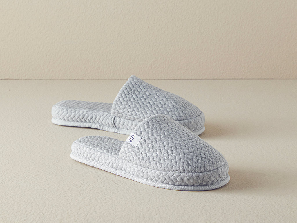 Luxury Cotton Bathroom Slippers 36-40 Gray
