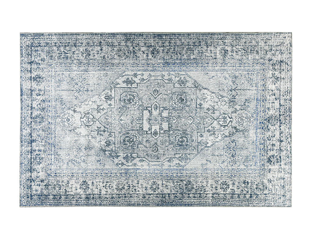 Montglam Berbes Woven Chenille Decorative Carpet 116x180cm Blue - Gray