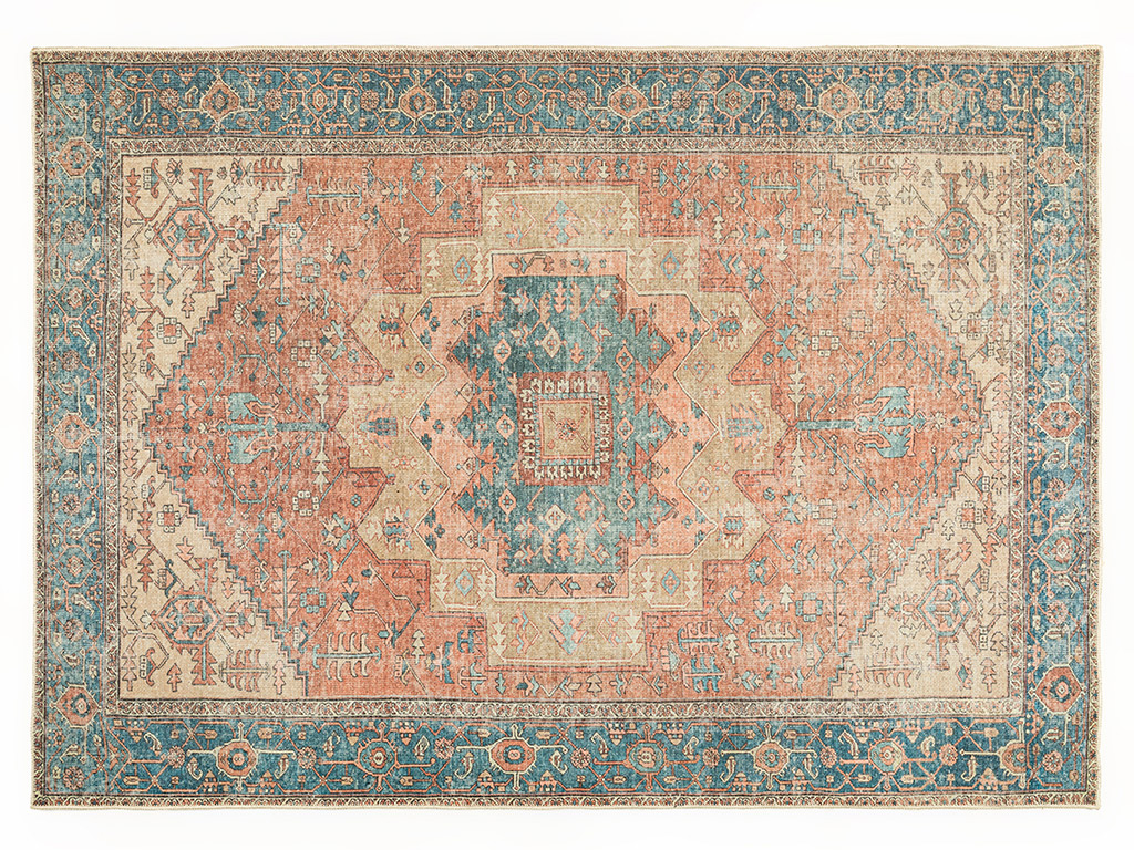 Ansia Jacquard Decorative Carpet 120x180 Cm Brown - Blue