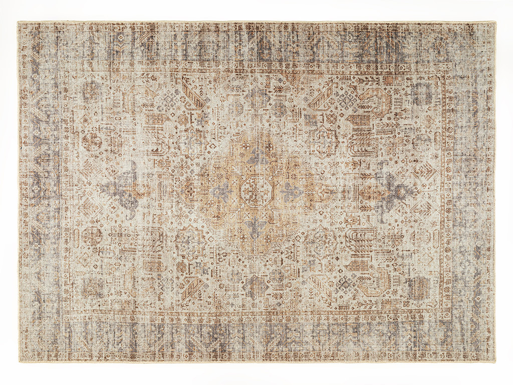 Martia Jacquard Decorative Carpet 120x180 Cm Cream - Brown