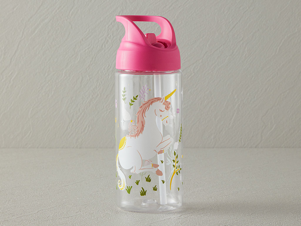 Unicorn Kids Water Bottle 500 Ml Fuchsia