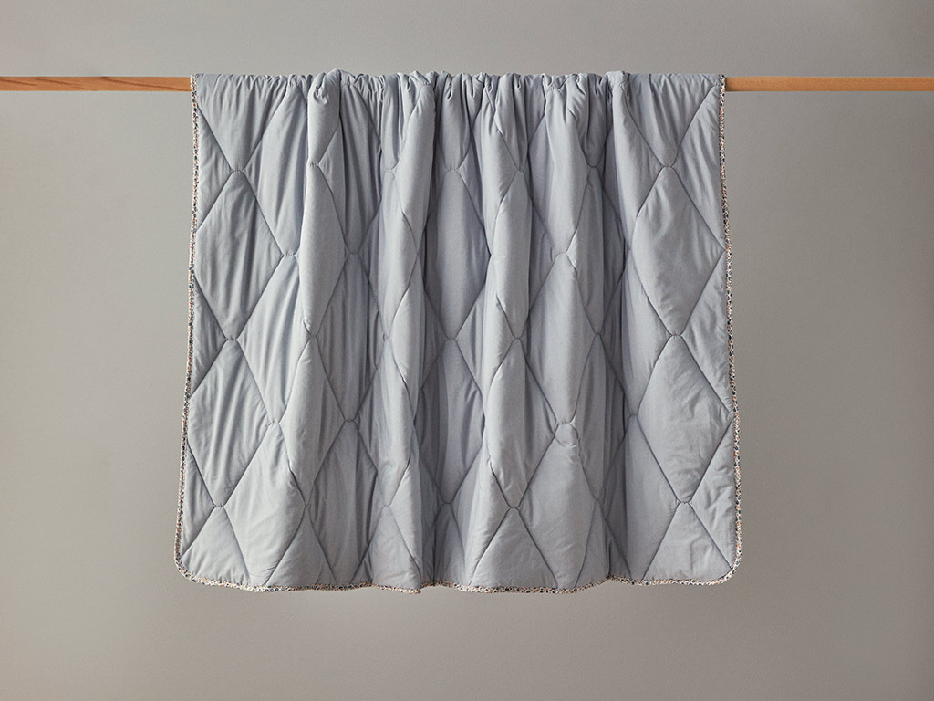 Floral Cotton Polyester Single Size Sleeping Set 155x215 Cm Gray
