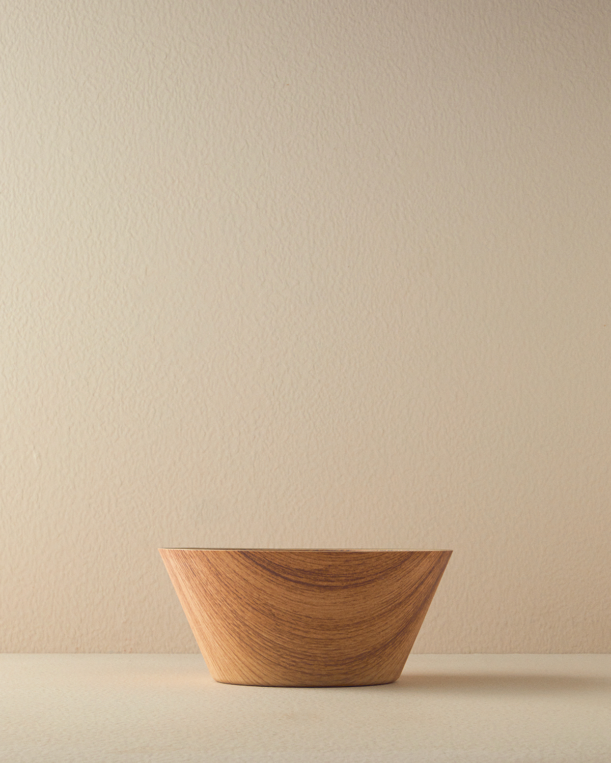 Alita Plastic Wooden Appearance Bowl 30 Cm Light Brown