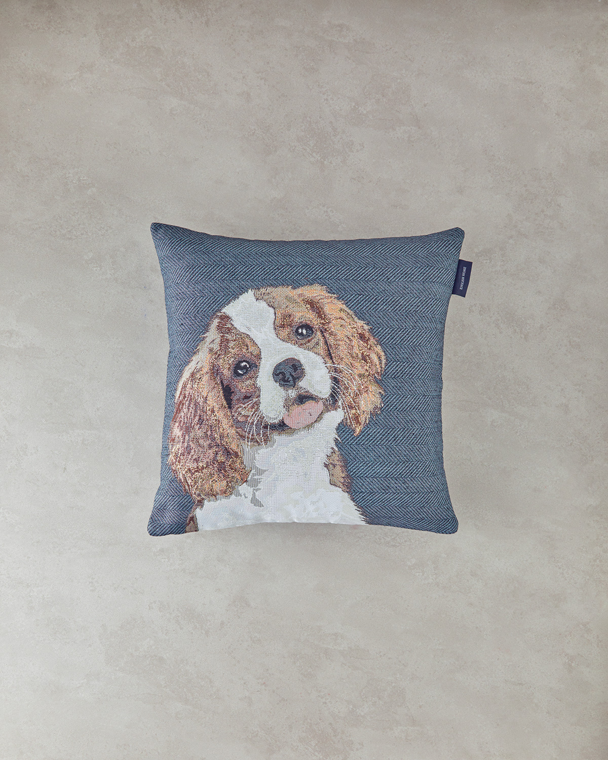 King Charles Gobelin Toss Pillow Cover 45x45 Cm Blue