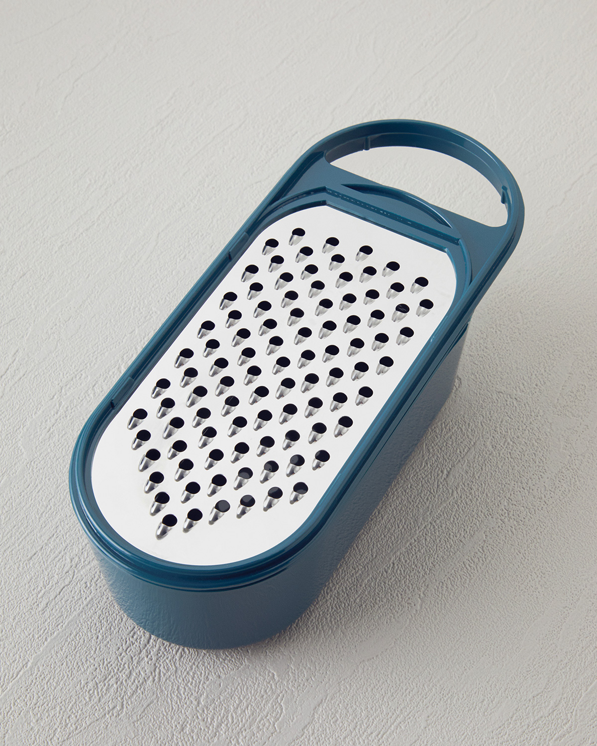 Lily Plastic With Container Grater 23 Cm Blue