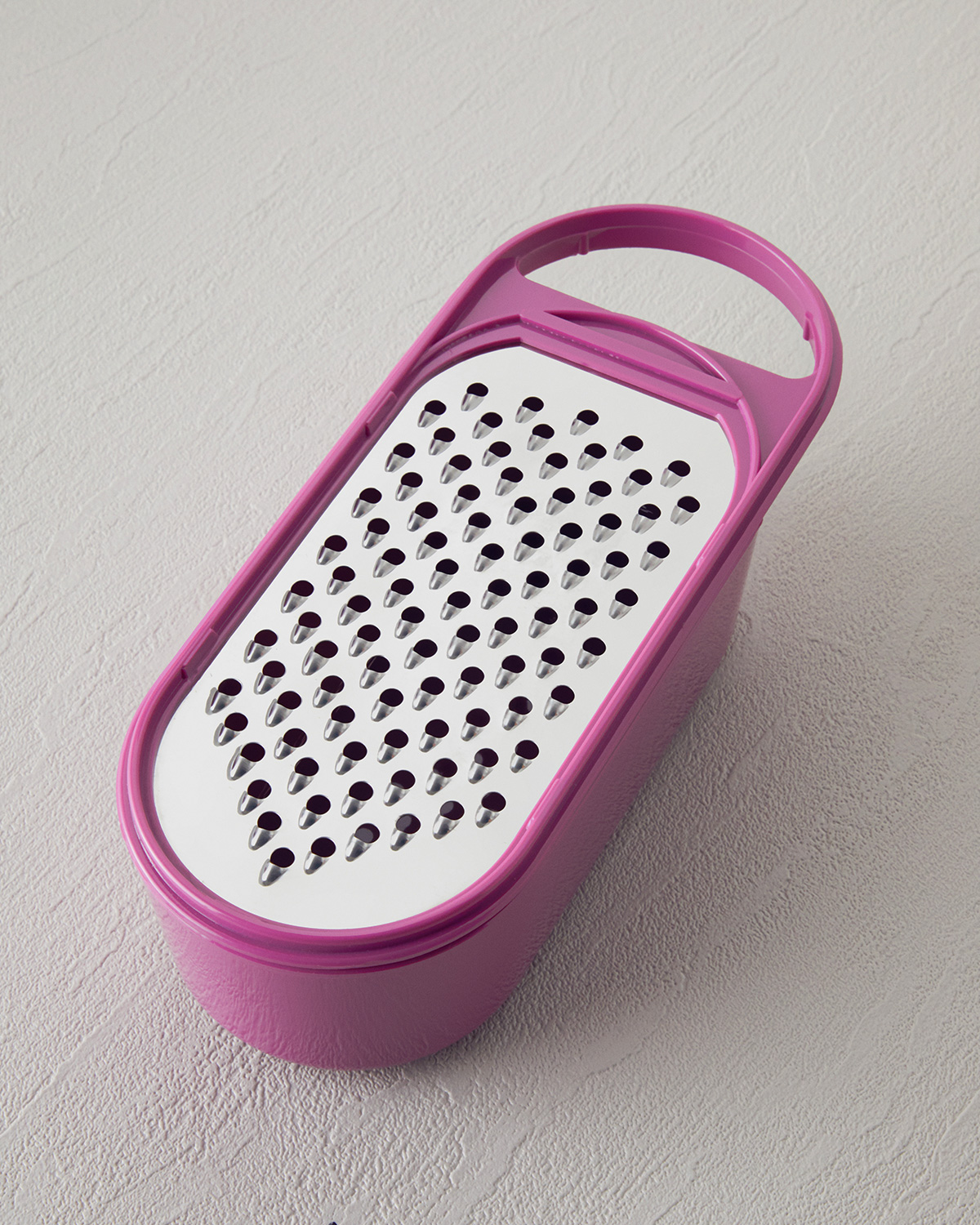 Lily Plastic With Container Grater 23 Cm Pınk