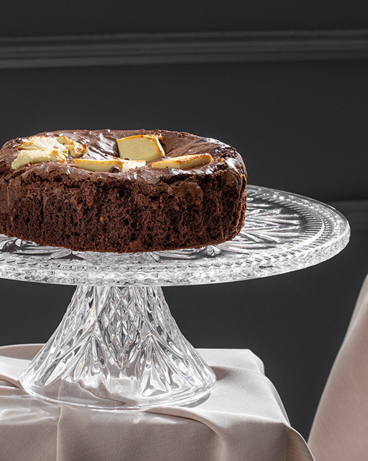 Cosmic Glass Cake Stand 30 Cm Transparent