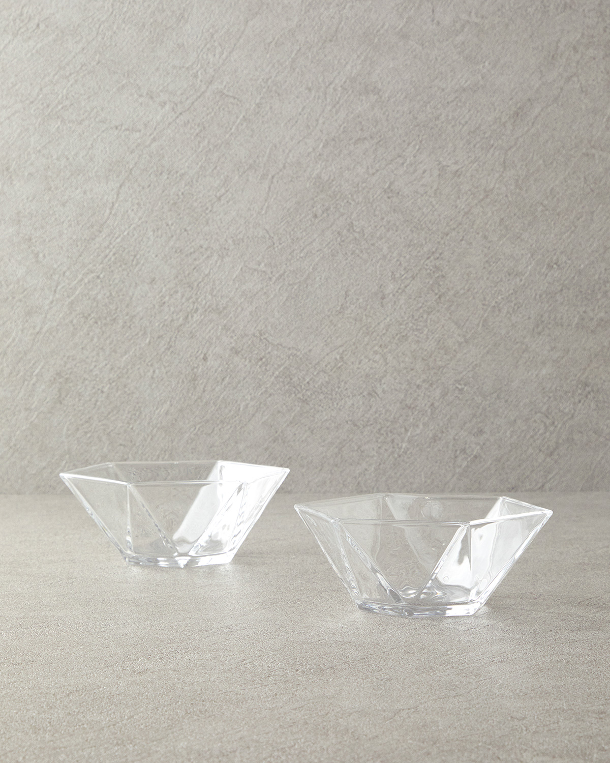 Mara Glass 2 Pcs Bowl 12 Cm Transparent