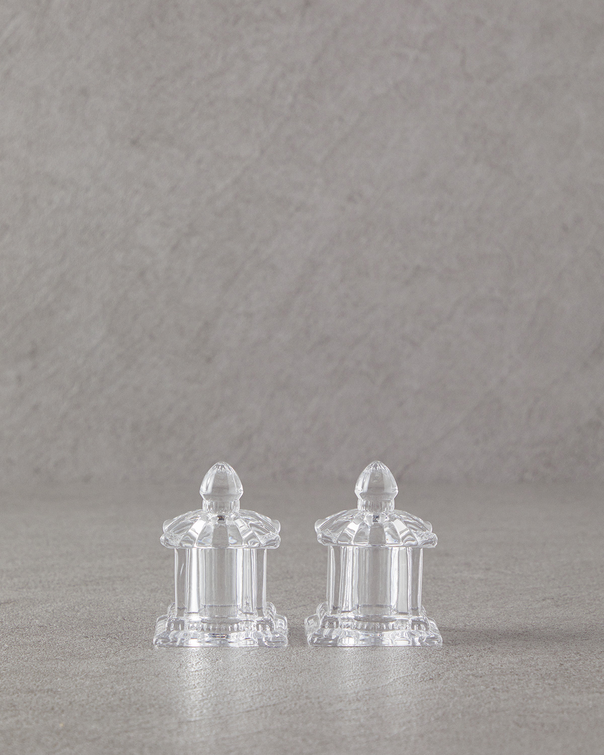 Yuna Glass Salt And Pepper Shaker 5.5x5.5x7 Cm Transparent