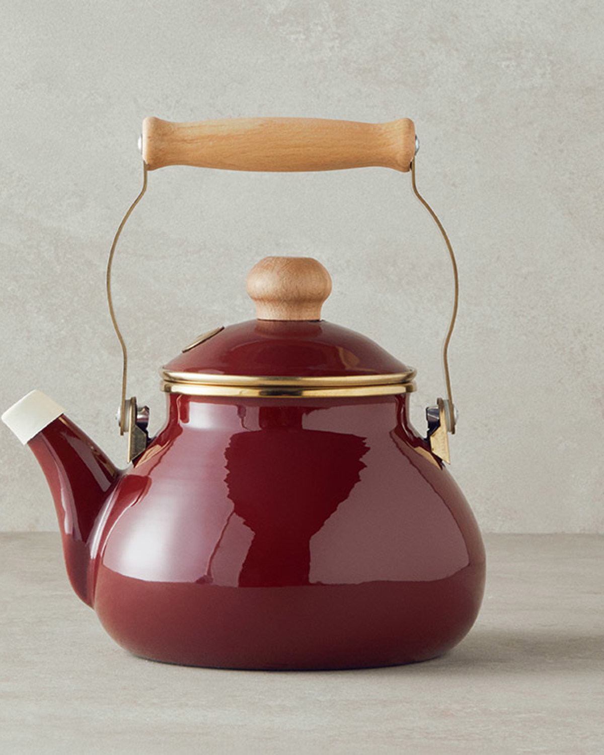 Copenhagen Enamel Tea Pot 2 Litre Maroon