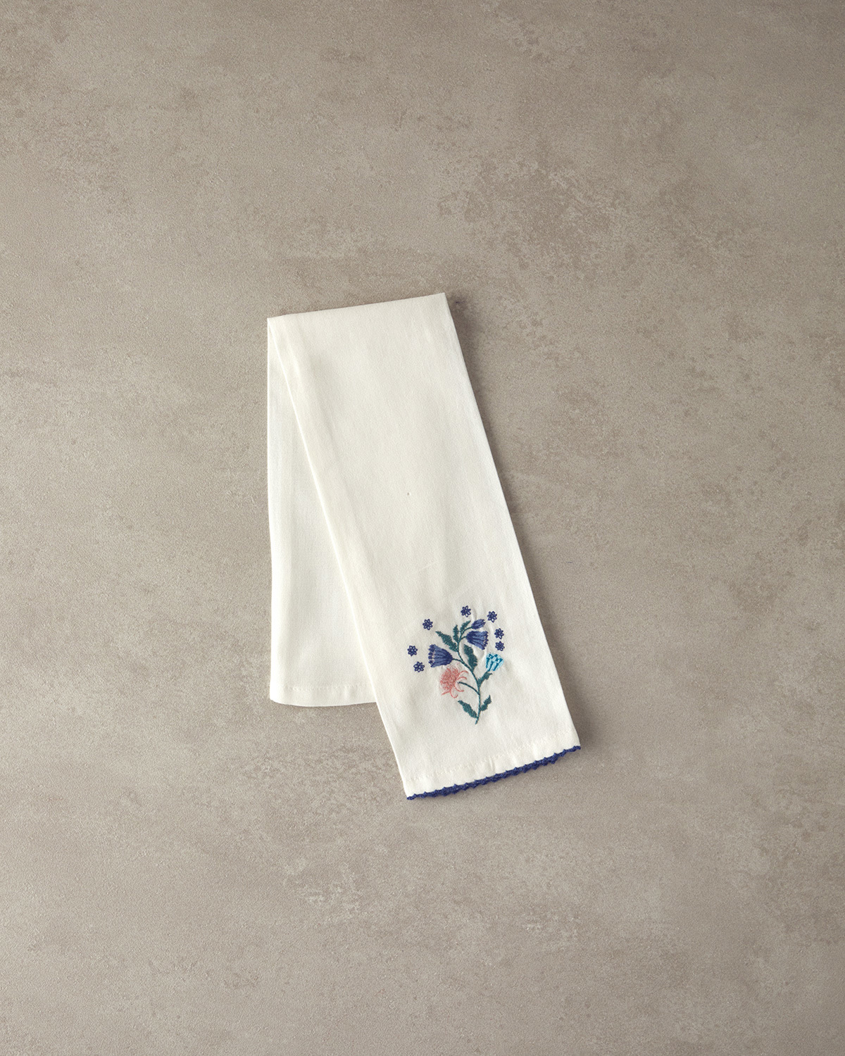 Carnival Posy Poplin Drying Cloth 30x50 Cm White