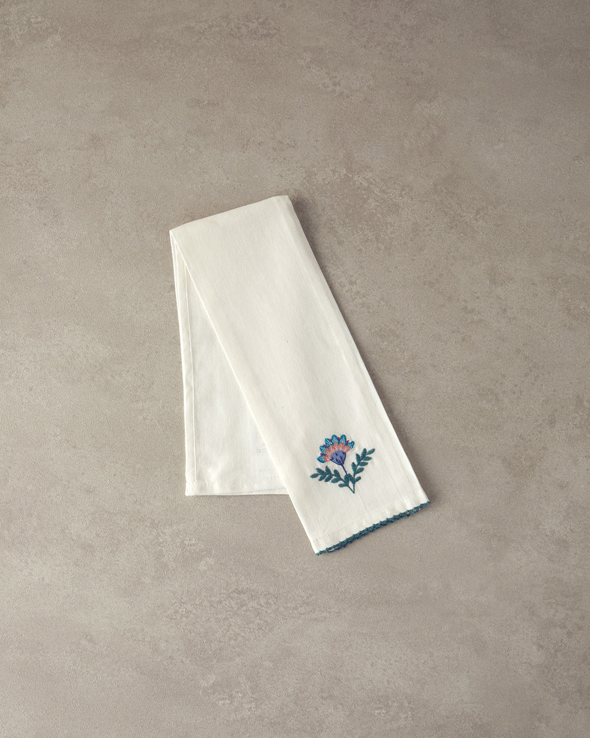 Carnival Flower Poplin Drying Cloth 30x50 Cm White