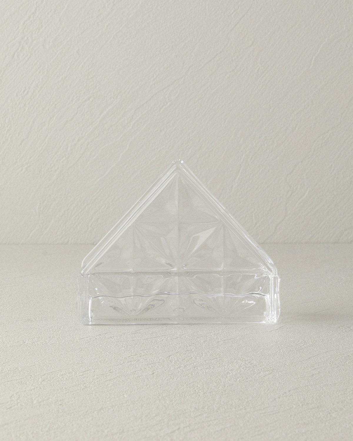 Senash Glass Napkin Holder 12.5x4.5x10 Cm Transparent