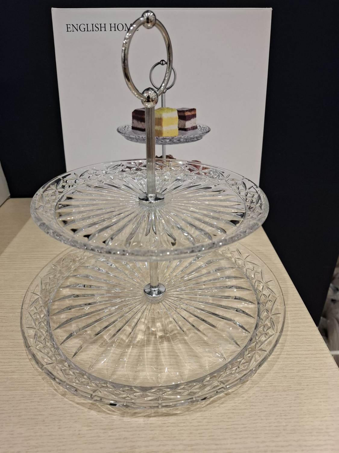 Kelly Glass Cookie Stand 20x26 Cm Transparent