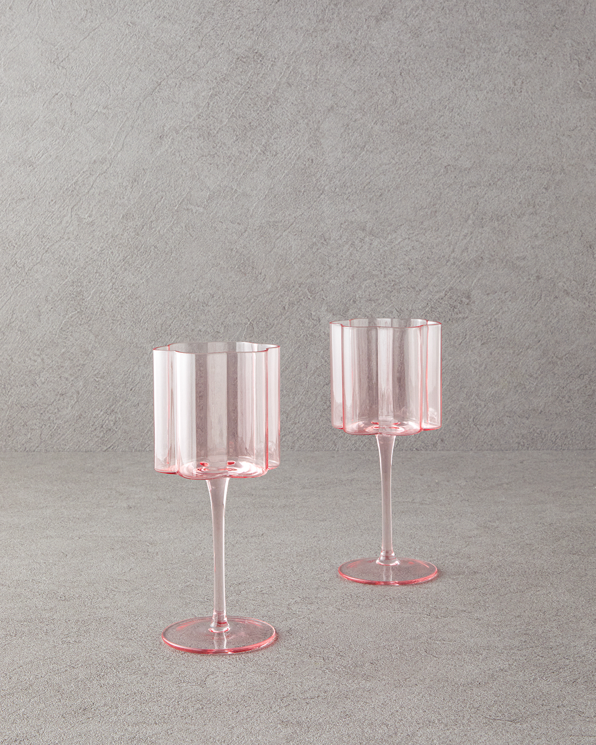 Flor Pura Glass 2 Pcs Chalice 320 Ml Pınk