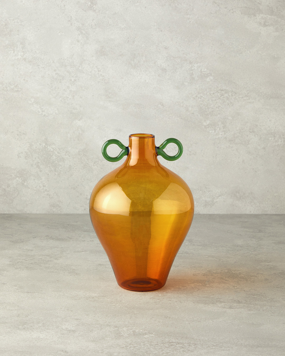 Chera Borosilicate Vase 15x14cm Amber