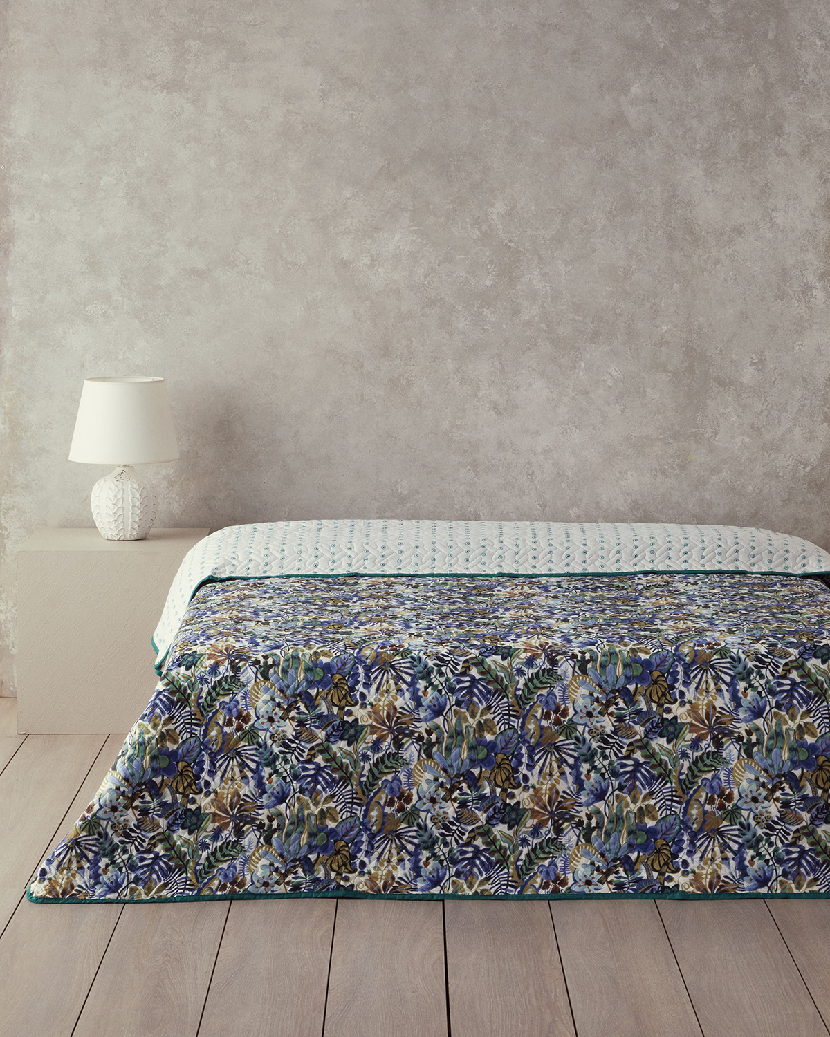 Floral Charm Single Size Multi-Purpose Cover 160x220 Cm Blue