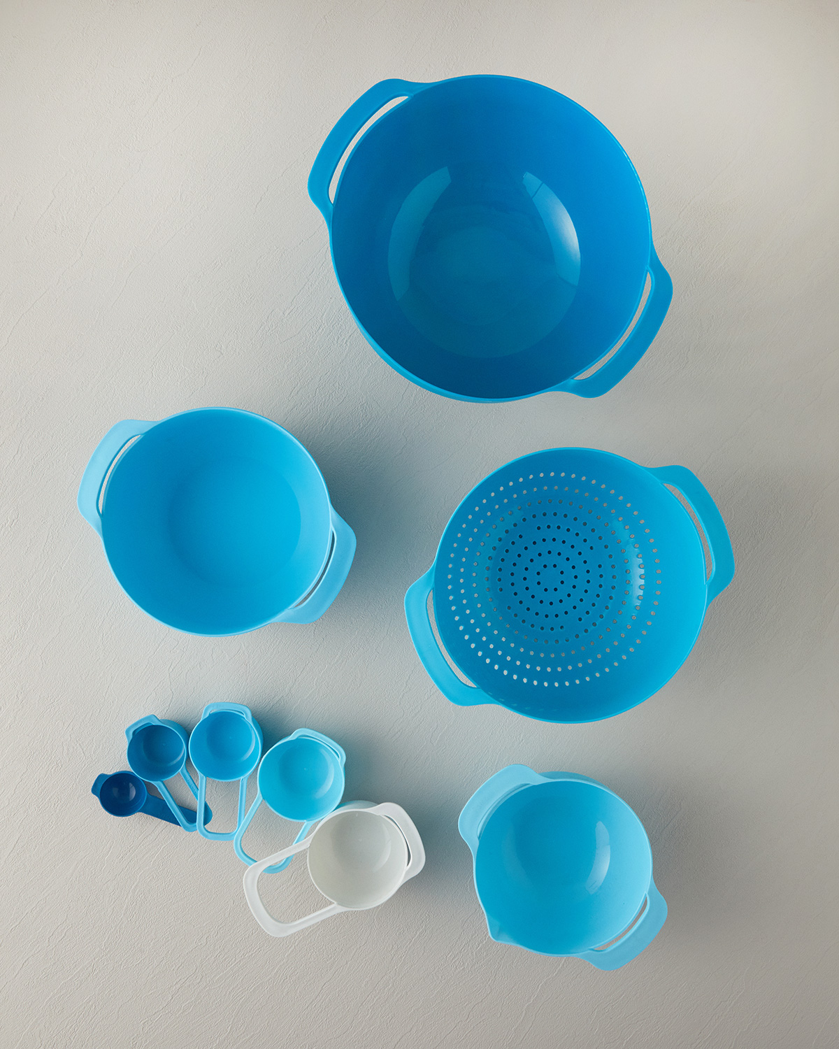 Mix Me Plastic 9 Pieces Mixing Bowl 31 Cm Blue