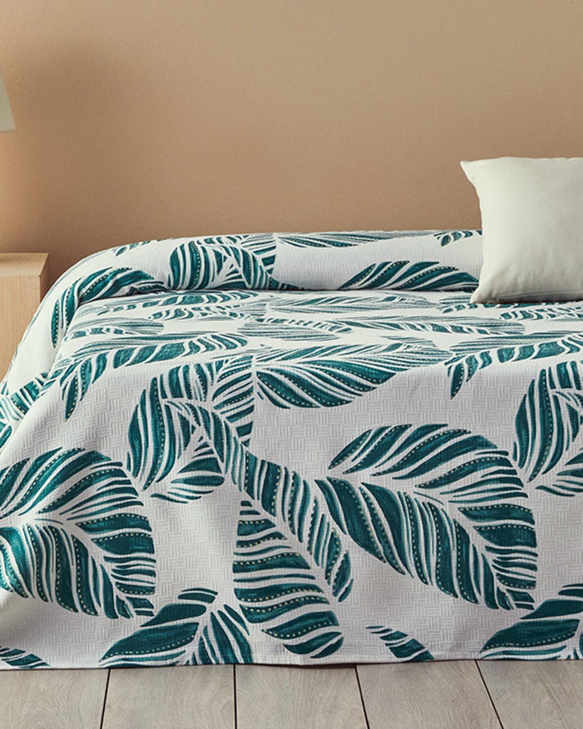 Printed Double Size Summer Blanket 200x220 Cm Green